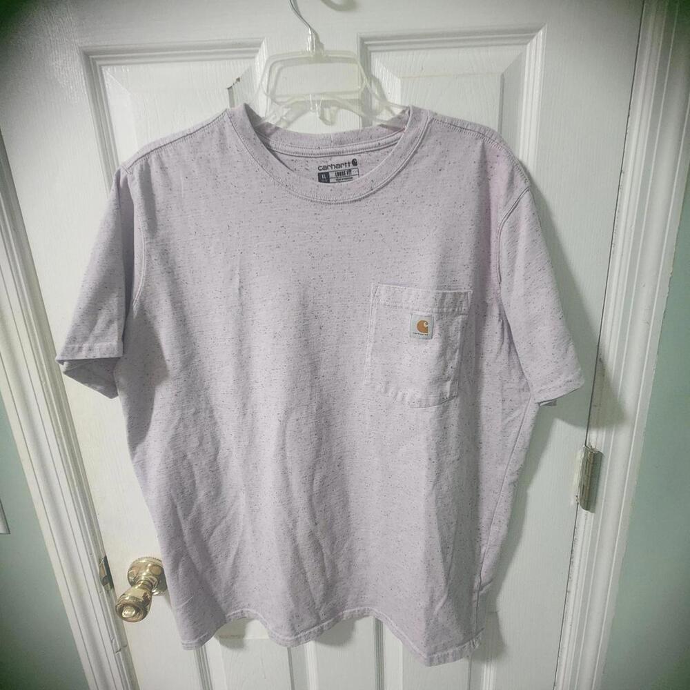 Carhartt Men's Purple and Grey Tshirt